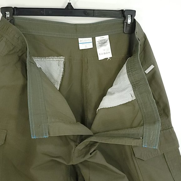 Columbia Cargo Pants Men’s XL Olive Drab Green Convertible Zip Off - Picture 7 of 8